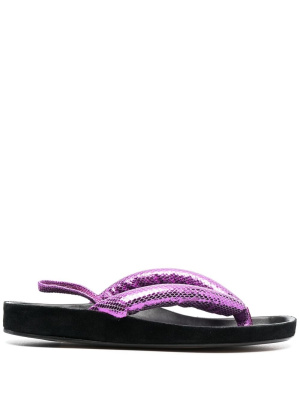 

Olanie metallic thong sandals, ISABEL MARANT Olanie metallic thong sandals