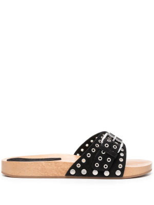 

Eyelet-detailing buckled mules, ISABEL MARANT Eyelet-detailing buckled mules