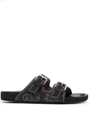 

Lennyo embroidered suede sandals, ISABEL MARANT Lennyo embroidered suede sandals