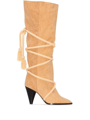 

Lophie 90mm rope-strap boots, ISABEL MARANT Lophie 90mm rope-strap boots