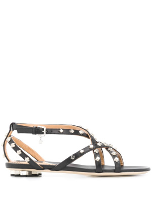

Maple leaf studded flat sandals, Dsquared2 Maple leaf studded flat sandals