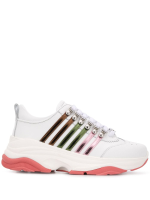 

Multi-striped low-top chunky sneakers, Dsquared2 Multi-striped low-top chunky sneakers