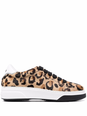 

Leopard-print lace-up sneakers, Dsquared2 Leopard-print lace-up sneakers