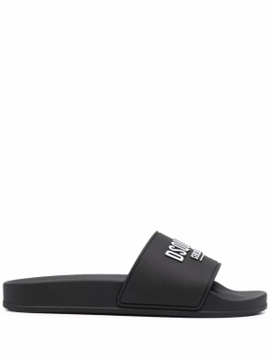 

Logo-print flat slides, Dsquared2 Logo-print flat slides
