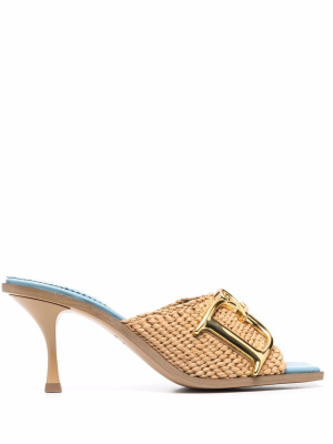 

Logo-plaque detail mules, Dsquared2 Logo-plaque detail mules