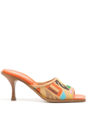 

Logo-print 60mm leather mules, Dsquared2 Logo-print 60mm leather mules