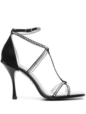 

Crystal-embellished square-toe sandals, Dsquared2 Crystal-embellished square-toe sandals