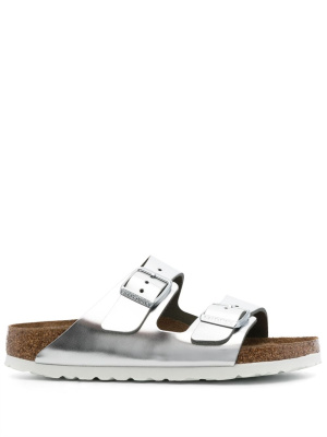 

Metallic buckled sliders, Birkenstock Metallic buckled sliders