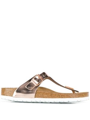 

Metallic thong strap sandals, Birkenstock Metallic thong strap sandals