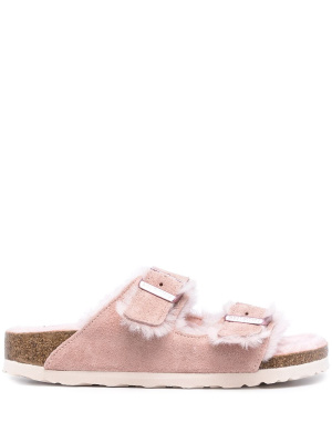 

Arizona Fur double-buckle sandals, Birkenstock Arizona Fur double-buckle sandals