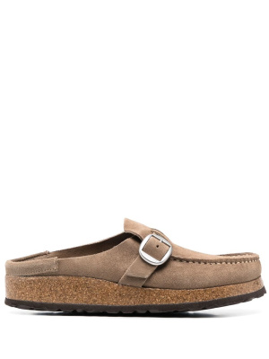 

Buckle-fastened suede mules, Birkenstock Buckle-fastened suede mules
