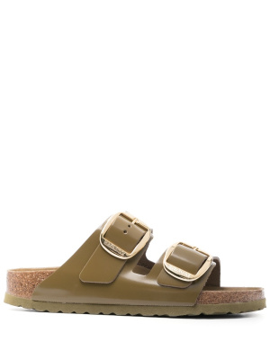 

Double-strap leather slides, Birkenstock Double-strap leather slides