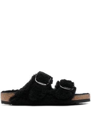 

Arizona Shearling slip-on sandals, Birkenstock Arizona Shearling slip-on sandals