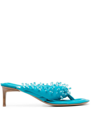 

Bead-embellished open-toe mules, Jacquemus Bead-embellished open-toe mules