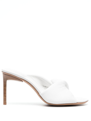 

Padded twist-detailing mules, Jacquemus Padded twist-detailing mules