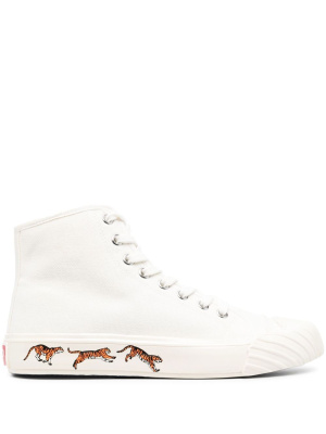 

Tiger-print lace-up sneakers, Kenzo Tiger-print lace-up sneakers