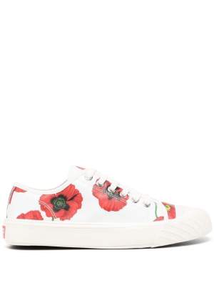 

Poppy-flower print low-top sneakers, Kenzo Poppy-flower print low-top sneakers