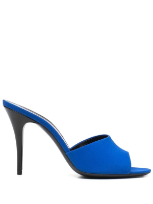 

LA 16 silk heeled mules, Saint Laurent LA 16 silk heeled mules