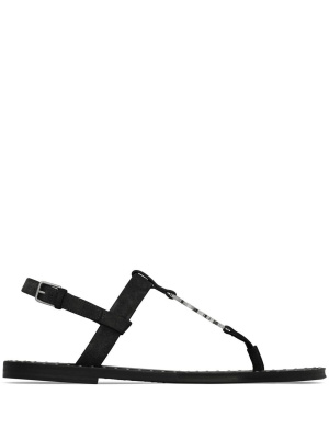 

Cassandra logo-plaque sandals, Saint Laurent Cassandra logo-plaque sandals