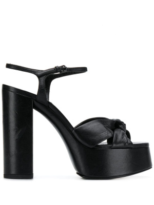 

Knot detail 145mm platform sandals, Saint Laurent Knot detail 145mm platform sandals