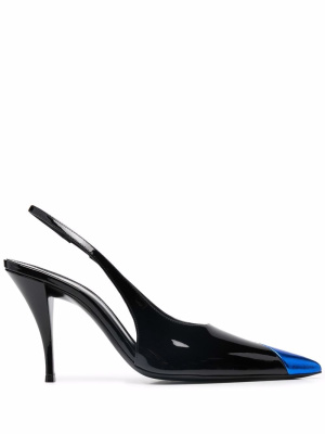 

Metallic toe-cap pumps, Saint Laurent Metallic toe-cap pumps