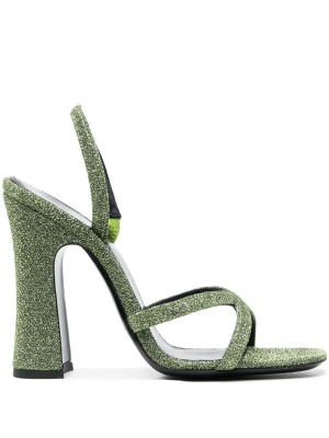 

Arancha 110mm lurex sandals, Saint Laurent Arancha 110mm lurex sandals