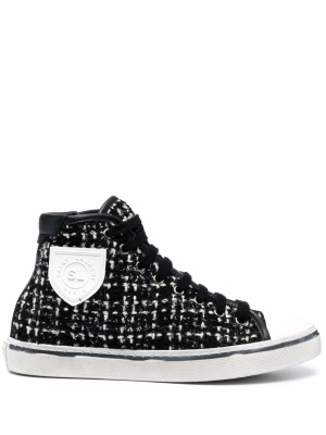 

Tweed high-top sneakers, Saint Laurent Tweed high-top sneakers