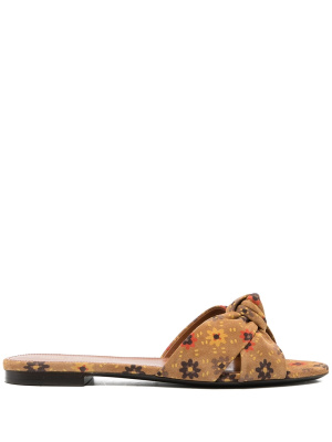 

Bianca knot slide sandals, Saint Laurent Bianca knot slide sandals