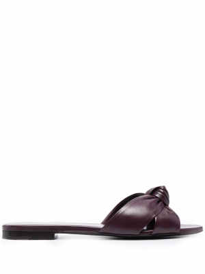 

Knot detail leather sandals, Saint Laurent Knot detail leather sandals