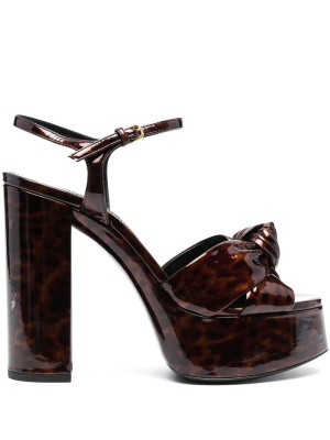

Patent platform sandals, Saint Laurent Patent platform sandals