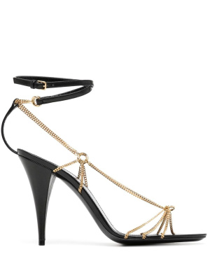 

90mm open-toe heeled sandals, Saint Laurent 90mm open-toe heeled sandals