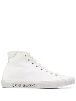 

Distressed effect high-top sneakers, Saint Laurent Distressed effect high-top sneakers