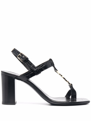 

Cassandra 75mm leather sandals, Saint Laurent Cassandra 75mm leather sandals