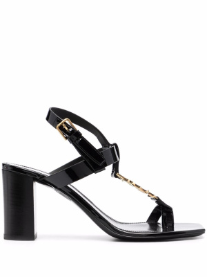 

Cassandra logo 75mm sandals, Saint Laurent Cassandra logo 75mm sandals