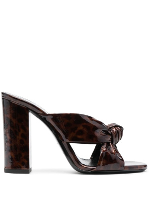 

Tortoiseshell-effect twist-detail sandals, Saint Laurent Tortoiseshell-effect twist-detail sandals