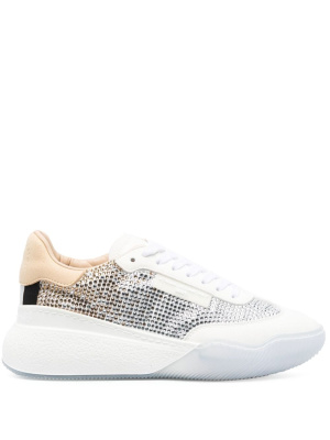 

Loop crystal-embellished sneakers, Stella McCartney Loop crystal-embellished sneakers