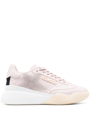 

Sequin-embellished lace-up sneakers, Stella McCartney Sequin-embellished lace-up sneakers