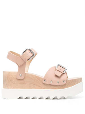 

Buckle-detail wedge sandals, Stella McCartney Buckle-detail wedge sandals