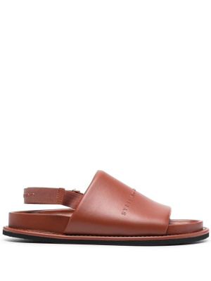 

Logo-embossed touch-strap sandals, Stella McCartney Logo-embossed touch-strap sandals