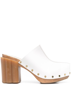 

Rivet-detail block-heel mules, Stella McCartney Rivet-detail block-heel mules