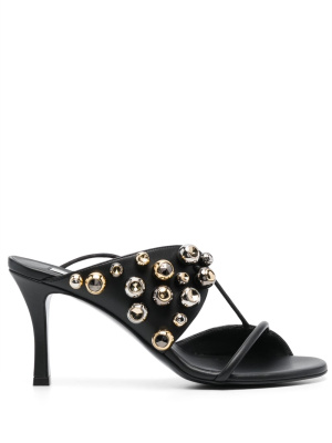 

Bead-embellished 90mm artificial-leather sandals, Stella McCartney Bead-embellished 90mm artificial-leather sandals