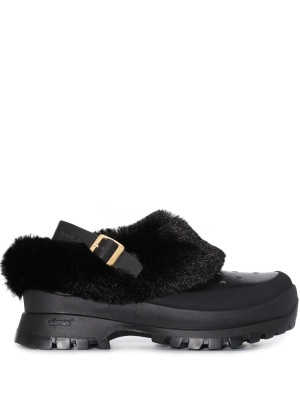 

Trace faux-fur trimmed mules, Stella McCartney Trace faux-fur trimmed mules