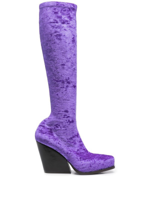 

Velour knee-high boots, Stella McCartney Velour knee-high boots