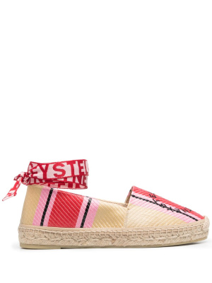 

Embroidered-logo flat espadrilles, Stella McCartney Embroidered-logo flat espadrilles