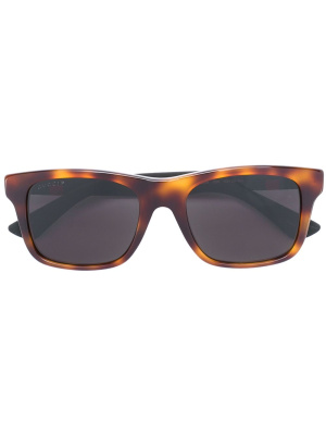 

Web trim rectangular sunglasses, Gucci Eyewear Web trim rectangular sunglasses