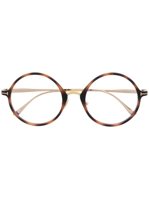 

Tortoiseshell round frame glasses, TOM FORD Eyewear Tortoiseshell round frame glasses