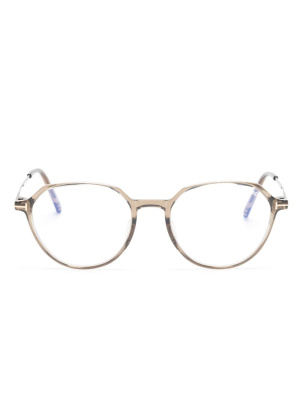 

T-logo round-frame glasses, TOM FORD Eyewear T-logo round-frame glasses