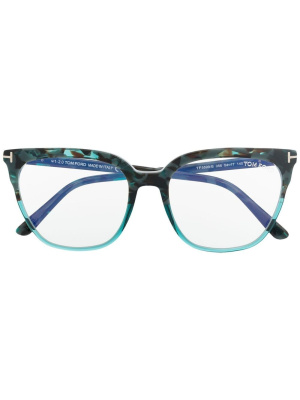 

Panelled square-frame glasses, TOM FORD Eyewear Panelled square-frame glasses