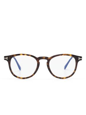

Tortoiseshell-effect round-frame glasses, TOM FORD Eyewear Tortoiseshell-effect round-frame glasses