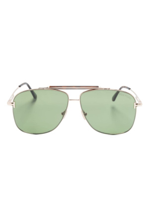 

Polished pilot-frame sunglasses, TOM FORD Eyewear Polished pilot-frame sunglasses